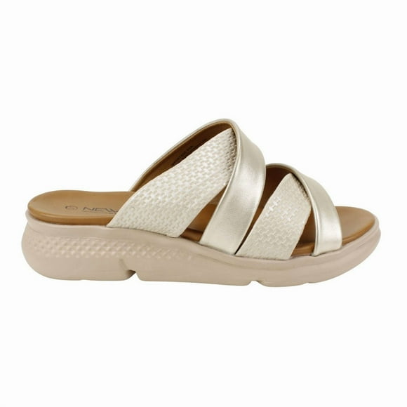 Sandalia New Walk Trenzada Dorada