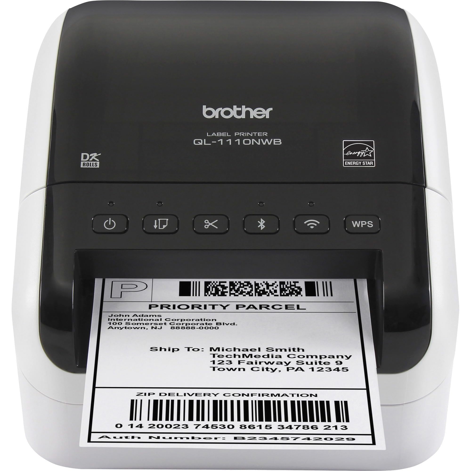 Impresora De Etiquetas Brother Ql-1110nwb Monocromática De Gran Formato