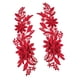 thumbnail image 2 of 2 Apliques De Encaje Con Bordado De Flores Para Boda, Vestido De Fiesta, Ropa, Color Rojo, 2 of 5