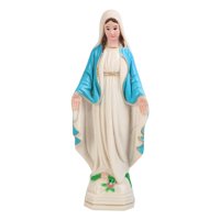 Bothyi - Figura De La Santísima Virgen María, Escultura De Personaje, Estatua Decorativa, Abrigo Azul De 10Cm