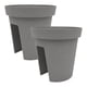 thumbnail image 1 of Set 2 Maceteros Colgante Para Balcon Terraza Jardin Plastico negro, 1 of 9