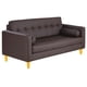 thumbnail image 2 of Sofa Retro 3 Cuerpos Pu 04 Chocolate, 2 of 5