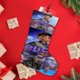 thumbnail image 4 of Elio Tema: Calcetines de Navidad, fino lino blanco para colgar en escaleras y chimenea, decoración navideña para el hogar, regalo de Navidad. 45cm × 32cm, 4 of 5