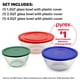 thumbnail image 2 of Juego de 3 piezas de cuencos de vidrio Pyrex con tapas, 2 of 6