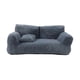 thumbnail image 4 of Cama para dormir para mascotas, sillón reclinable para mascotas, base antideslizante, suave, para uso en temporadas cálidas, con funda extraíble, sofá gris oscuro, 4 of 5