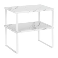 Bothyi - 2 Estantes Organizadores Para Gabinetes, Organizadores Para Encimeras De Cocina, Despensa Y Especias, Color Blanco