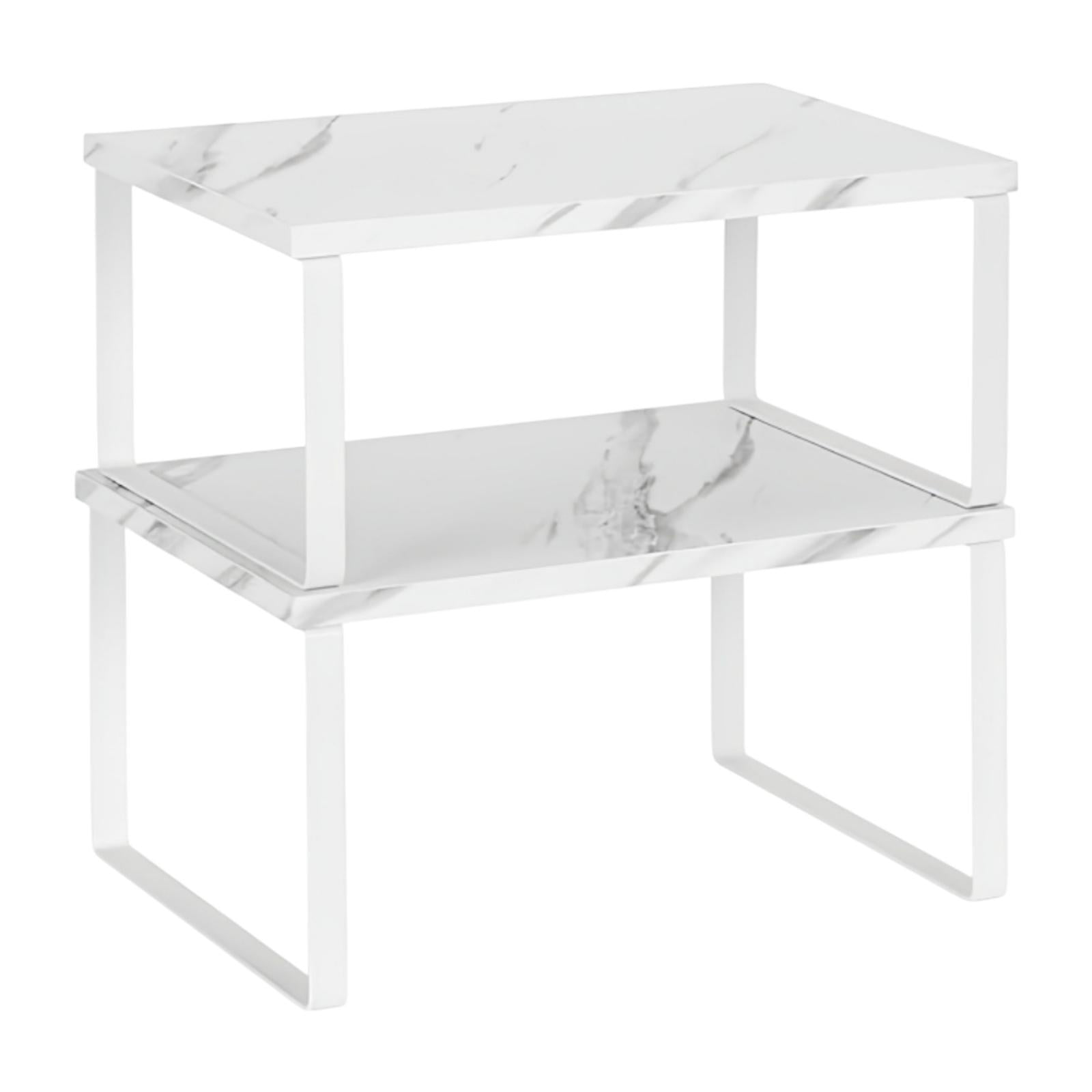 Bothyi - 2 Estantes Organizadores Para Gabinetes, Organizadores Para Encimeras De Cocina, Despensa Y Especias, Color Blanco