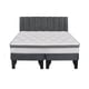 thumbnail image 1 of Cama Europea Stella 2 Plazas + Respaldo Tubular Negro Gris, 1 of 3