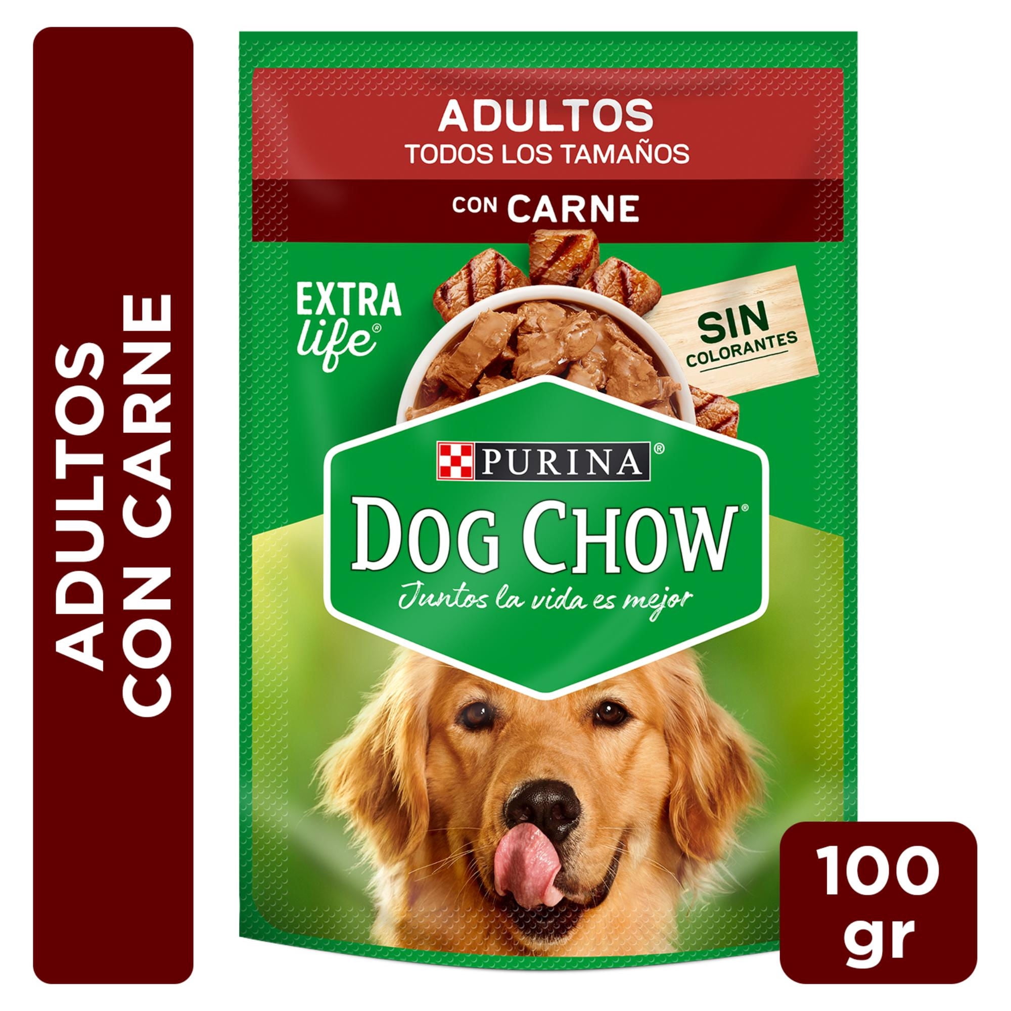 Alimento Húmedo Perro Adulto Sabor Carne Pouch 100 g Dog Chow