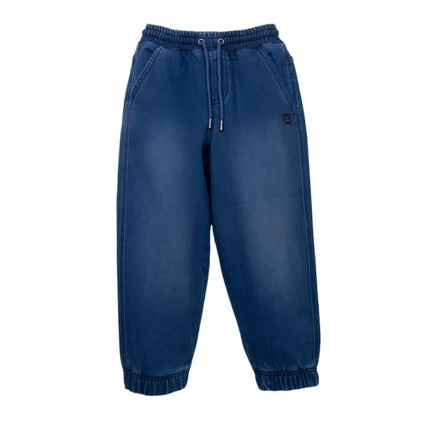 Jeans Niño Jogger Cintura Ajustable Azul