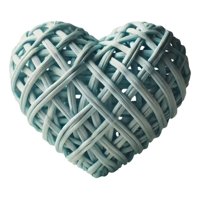 Genérico - Set De 5 Corazón Decorativo Mimbre Pared Colgante 20Cm Jhn