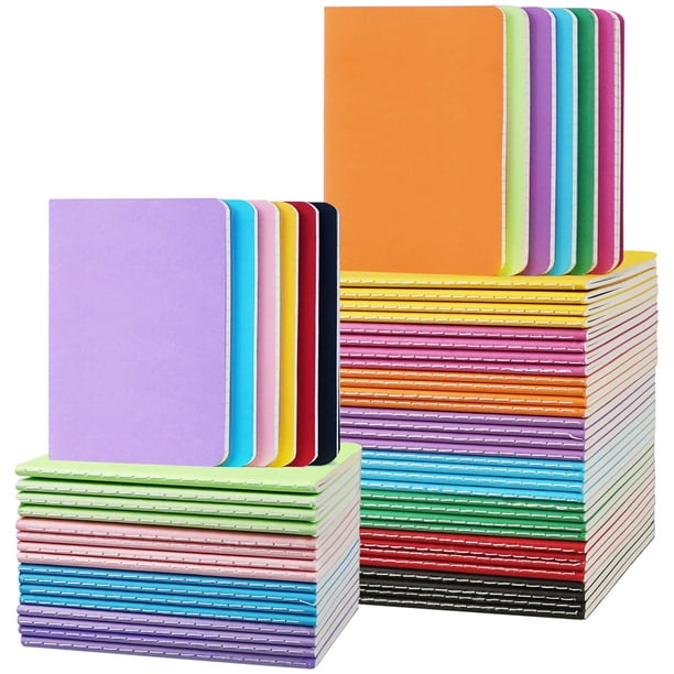 Cuadernos de bolsillo Gwybkq, tamaño pequeño, con líneas, 60 unidades, para niños, 9 x 14 cm