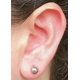 thumbnail image 2 of Pendientes Esferas plateadas de 7 mm hipoalergénicos, 2 of 3