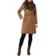 thumbnail image 2 of Abrigo de Trinchera de Gamuza Sintética para Mujer INSPIRE CHIC, Abrigo de Invierno de Una Sola Fila con Cinturón y Cuello de Piel L Marrón, 2 of 6