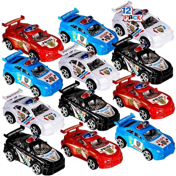 Toy Cars ArtCreativity Pullback Mini Police para niños, juego de 12