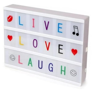 Genérico - Pizarra Luminosa Led Usb Living Habitacion Colores 30X22X5Cm