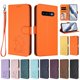 thumbnail image 3 of Funda Volteable tipo Billetera con Correa para Samsung Galaxy S10, Naranja, 3 of 6