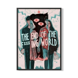Creango - Cuadro Poster Enmarcado The End Of The Fun***In World Decorativo