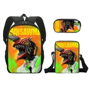 Chainsaw Pochita Set De Mochila 3 Piezas