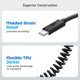 thumbnail image 5 of Cable USB-C enrollado Cable Matters 201311-BLK-N 60W 1-4 pies, 5 of 7