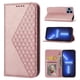 thumbnail image 1 of Funda Flip FOXDOCK para iPhone 14 , Estilo Billetera con Diseño Rombo, Correa de Mano y Soporte, Uso Diario, 1 of 5