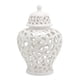 thumbnail image 1 of Tarro De Jengibre Blanco De 28 Cm Pintado A Mano Esmaltado Para Decoración De Arreglos Florales, 1 of 5