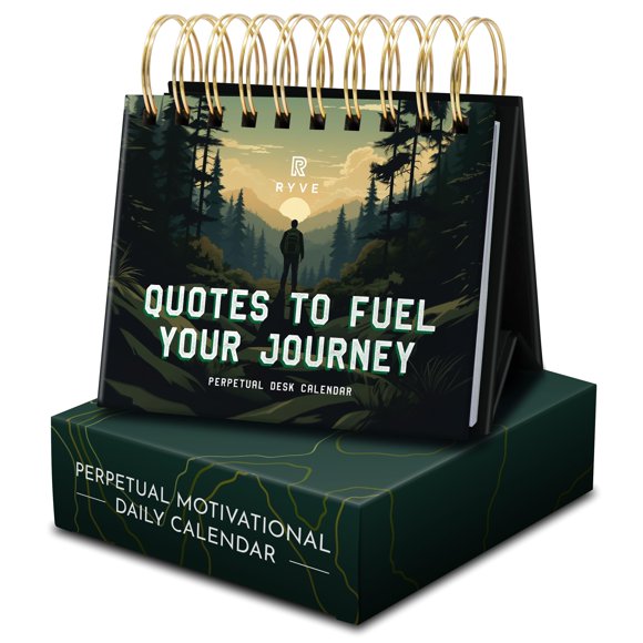 Calendario de escritorio motivacional RYVE 13 × 15 cm – 366 citas