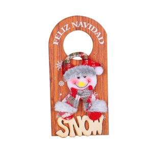 Magideal - Pomo De Puerta De Navidad, Cartel Colgante, Señal De Bienvenida De Navidad, Decoración Decorativa De Señal De Puerta De Bienvenida Colgante De Dibujos Muñeco De Nieve