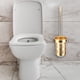 thumbnail image 4 of Juego de portaescobillas de aluminio para baño, hueco, para montar en la pared, color dorado, 4 of 8