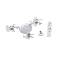 Ioensy - Ventilador De Techo Con Luz Y Control Remoto Para Entrada, Sala De Estar, Baño, 3 Cabezales, 45 Cm
