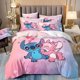 thumbnail image 1 of Stitch cartoon duvet cover bedding set soft and comfortable 100% polyester bedding set 3D printing full size kids gift Bed Sheets, 1 of 5
