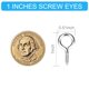 thumbnail image 4 of Tornillos con ojo Aovchei 50 uds 304 acero inoxidable 2,5 cm, 4 of 8