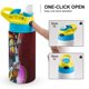 thumbnail image 4 of Justicia Joven Botella de Agua con Tapa Pop Top de Un Toque, Acero Inoxidable, a Prueba de Fugas, para Deportes, Botella Infantil azul 12 oz, 4 of 6