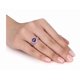 thumbnail image 4 of Anillo de Promesa con Corazón de Amatista 6,50 qt en Plata de Ley Chapada en Rodio Rosa, 4 of 4