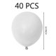 thumbnail image 5 of Globos de macarrón arcoíris para cumpleaños, 40 unidades, color blanco puro, de látex, para decoración de fiestas, cumpleaños, bodas, carnaval, suministros para fiestas de bebé., 5 of 6
