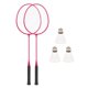 thumbnail image 5 of 2 Raquetas De Bádminton Con 3 Bolas De Nailon Raquetas De Bádminton De Entrenamiento Familiar Rosa, 5 of 5