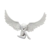Magideal - Escultura De Estatua De Ángel, Colección De Decoración Para El Hogar, Figura De Ángel Delicada Y Creativa, Adorno Para Mesa, Interior Y Exterior, Sala Blanco