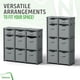 thumbnail image 4 of Organizadores de armario Neaterize de 9 cubos con cajones y papeleras, color gris claro, 4 of 6