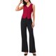 thumbnail image 2 of INSPIRE CHIC Chaleco de Mujer sin Mangas con Botones, Escote en V, Corto, Color Rojo Intenso, Talla S, 2 of 6