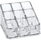 thumbnail image 1 of Porta lápiz labial acrílico transparente con 9 ranuras para organizadores de maquillaje y almacenamiento de cosméticos transparentes y más., 1 of 7