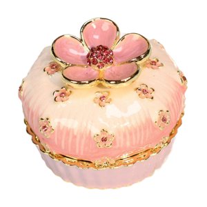 Ioensy - Joyero Esmaltado Con Bisagras, Organizador Retro Para Oficina, Exterior, Interior, Viajes, Color Rosa