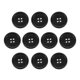 thumbnail image 1 of Uxcell 10 piezas Botón de Resina para Costura, 25mm 5/8 pulgadas 4 Agujeros Botones Redondos para Abrigo, Traje de Hombre, Prendas de Ropa, 2#Negro, 1 of 7