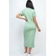 thumbnail image 2 of Saronite Vestido Largo Básico de Manga Corta, Color Verde Bahía (para Mujer), 2 of 5