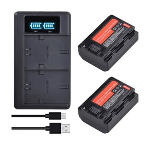 Genérico - 2 Baterías Np-Fz100 + Cargador Doble Bc-Qz1 Alternativo Sony