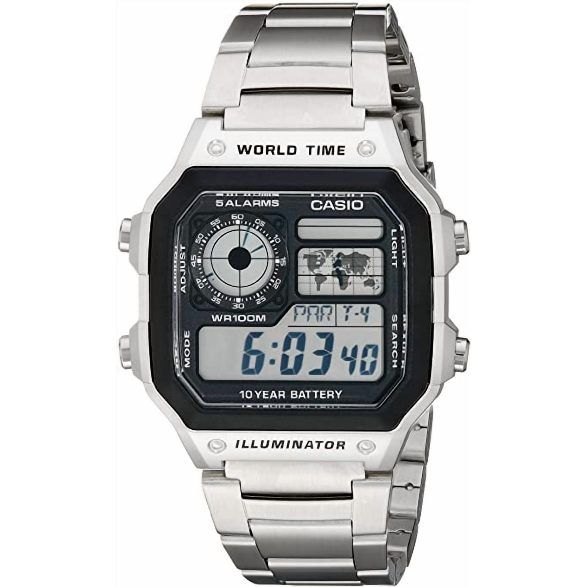 Reloj Casio Classic De Acero Inoxidable De Cuarzo Japonés Para Hombre, Correa De Acero Ino