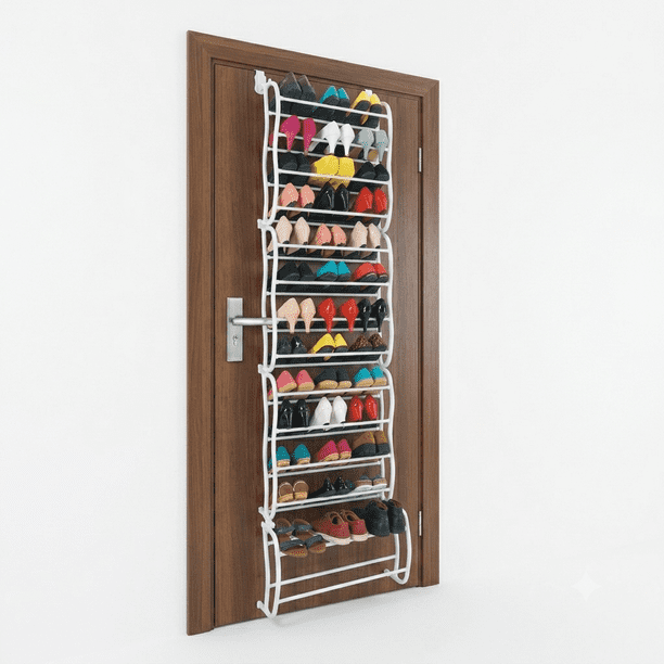 Organizador de Zapatos para Puerta (Capacidad: 36 Pares) Blanco