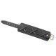 thumbnail image 3 of Brazalete ancho de cuero hecho a mano Cross Punk Biker Men Bangle Black, 3 of 5