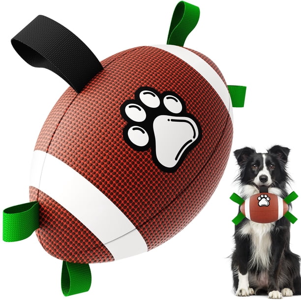 Juguete para perros QDAN Football para tira y afloja, agua y entrenamiento de perros pequeños y medianos