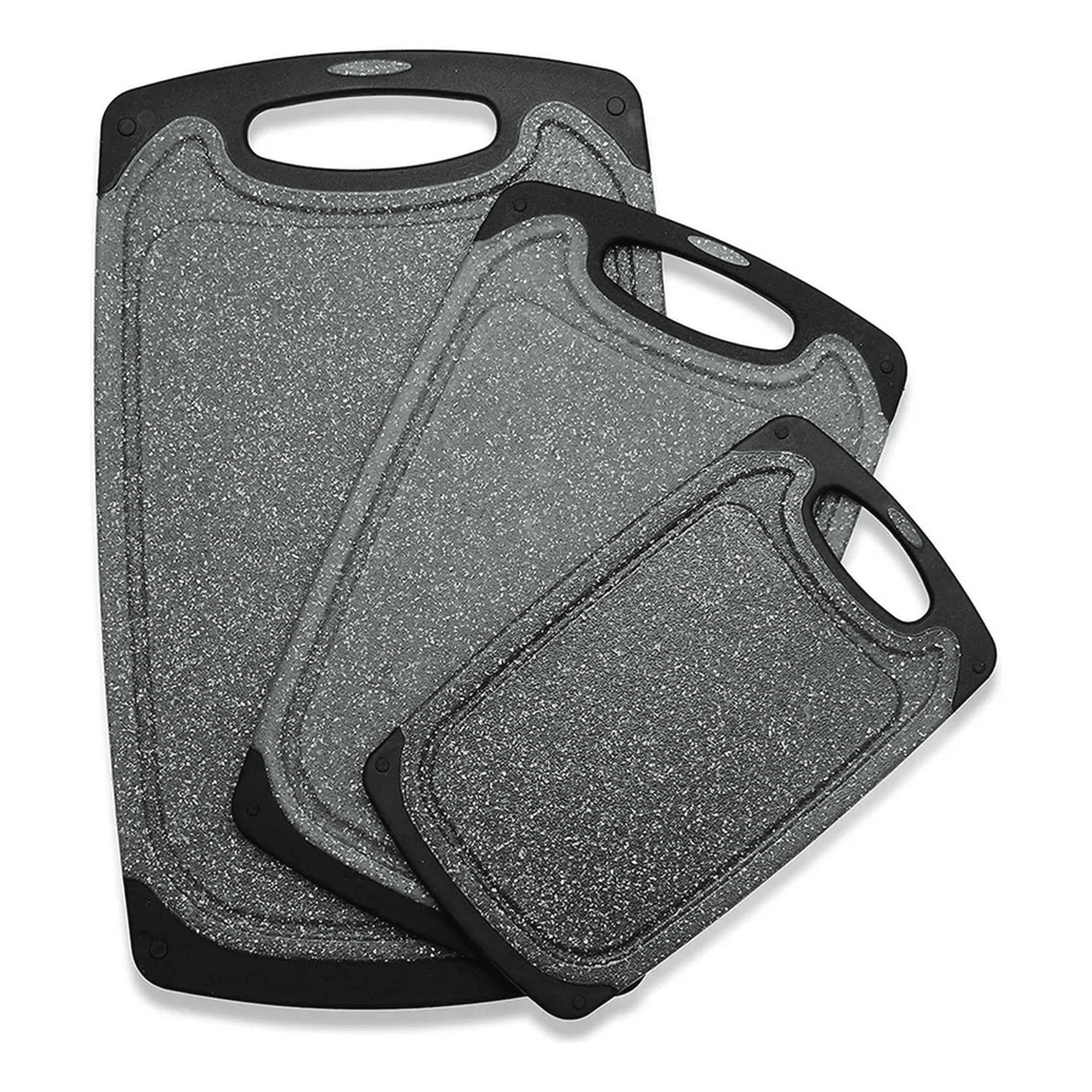 Genérico - Tabla Para Cortar De Cocina 3pcs Set Negro Antideslizantes