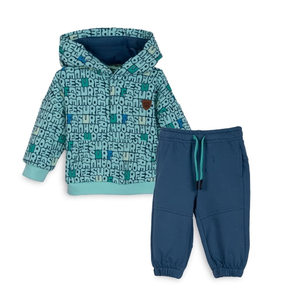 Buzo Bebé Niño on Capucha Full Estampado Azul Pillin